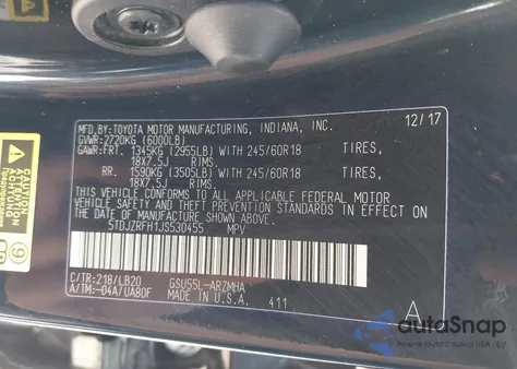 2018 Toyota Highlander Xle from USA, damaged, VIN 5TDJZRFH1JS530455
